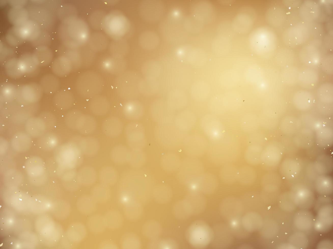 Felices fiestas y un próspero año nuevo vector de fondo en formato eps10 con bokeh realista y brillo dorado