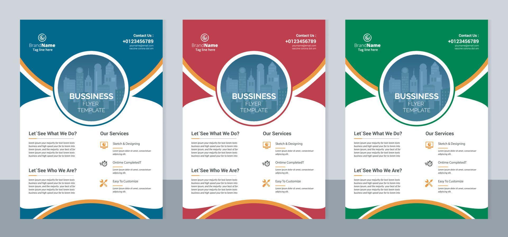 Creative Corporate Business Flyer, Annual Report Template Design vector