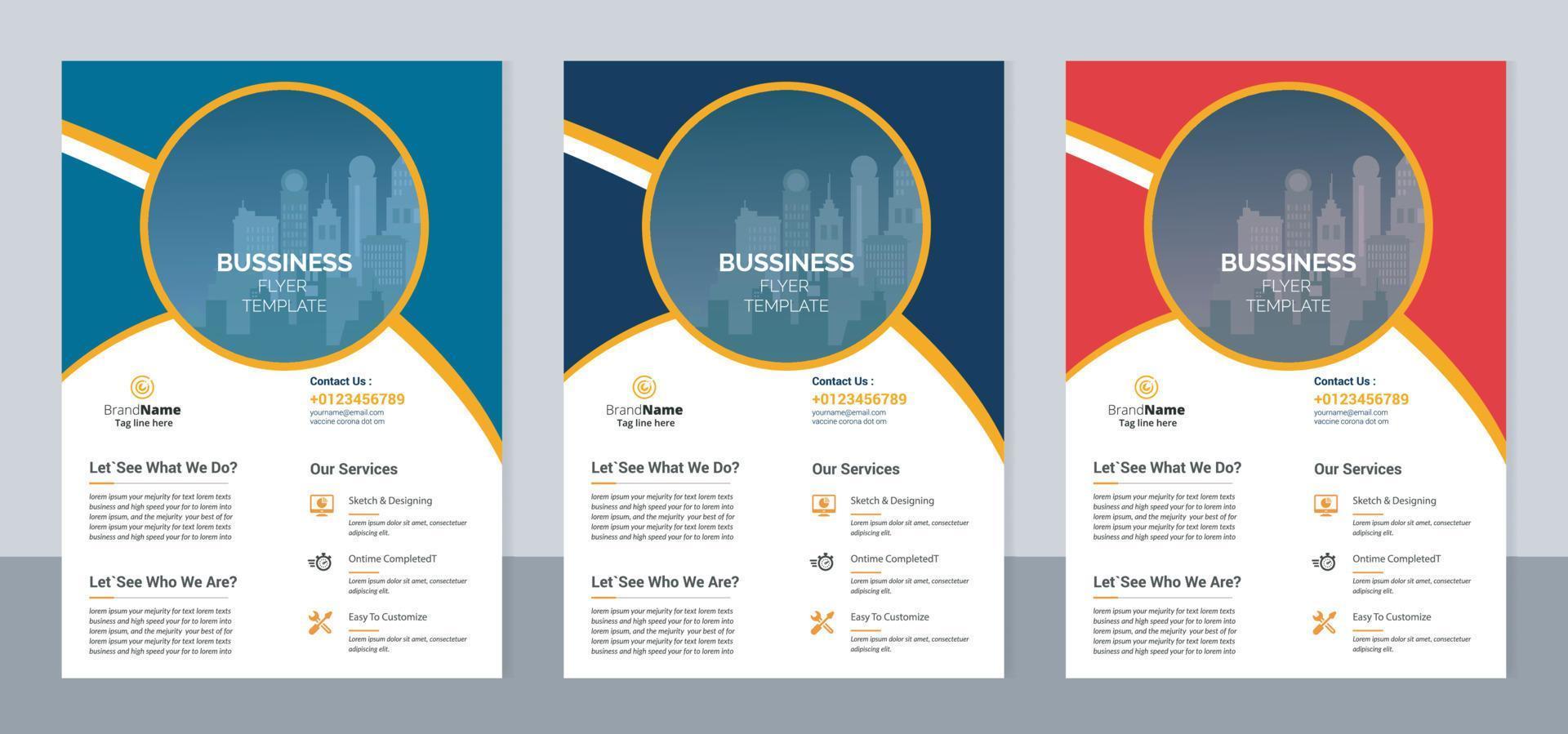 Creative Corporate Business Flyer, Annual Report Template Design vector
