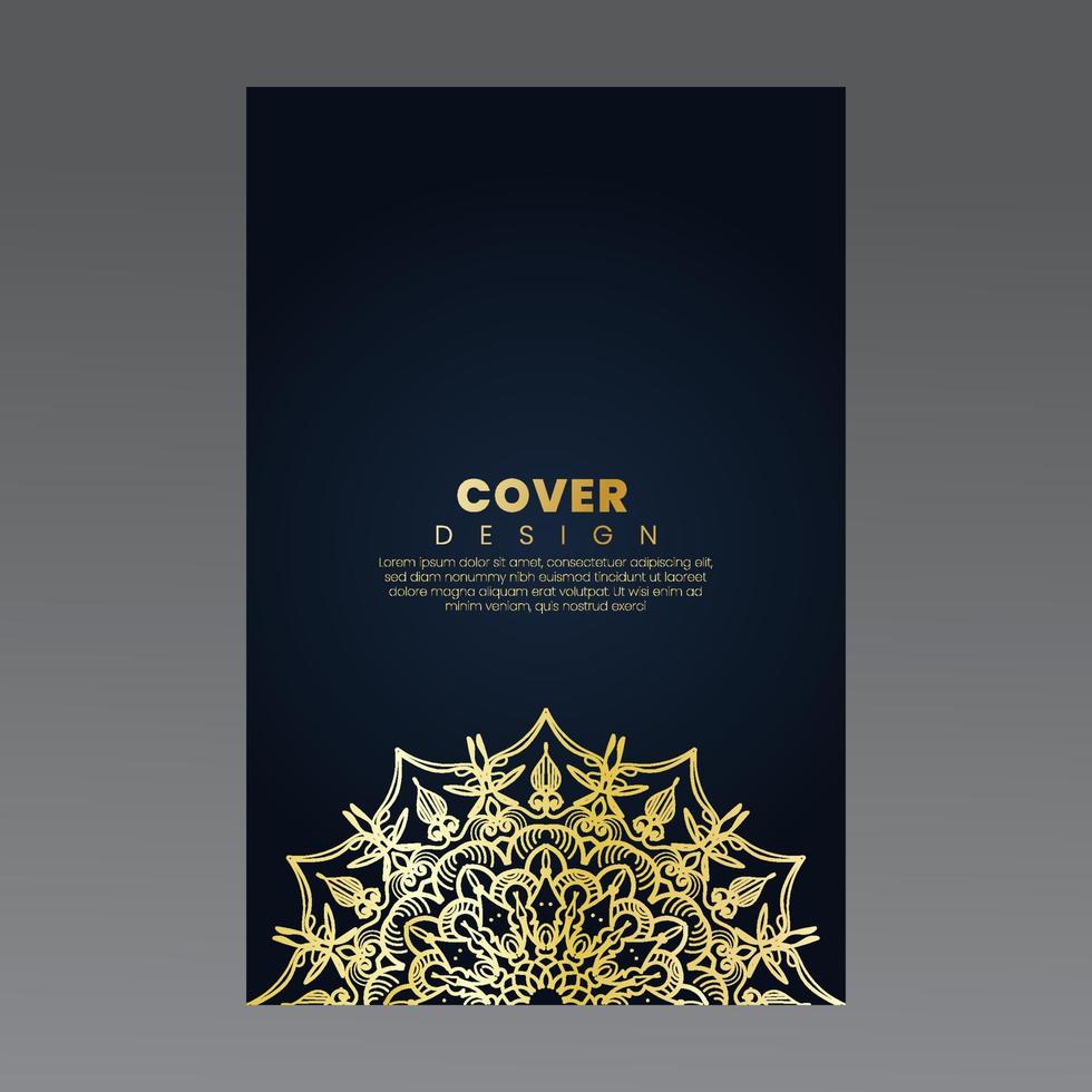 Cover,  banner or card template and background with mandala vector