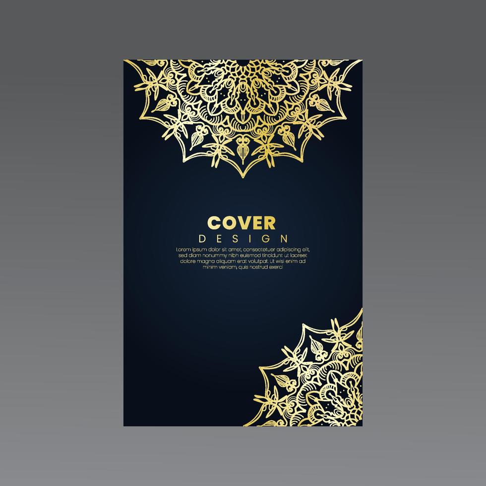 Cover,  banner or card template and background with mandala vector