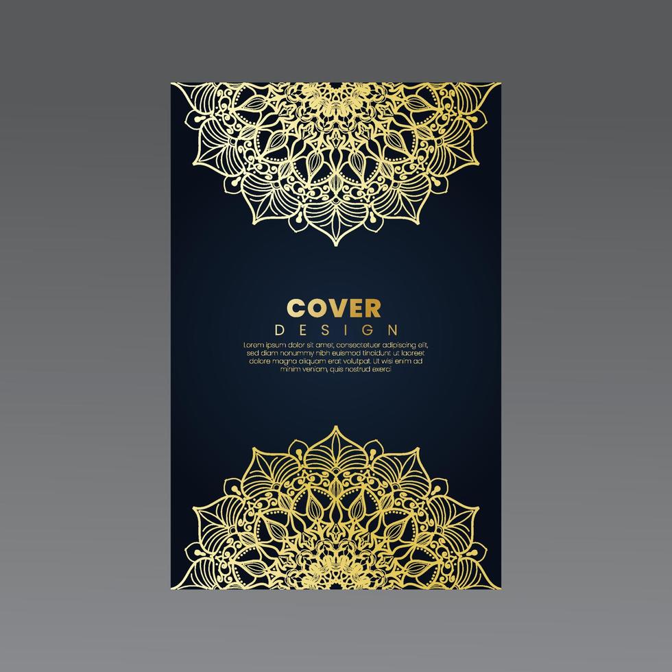 Cover,  banner or card template and background with mandala vector