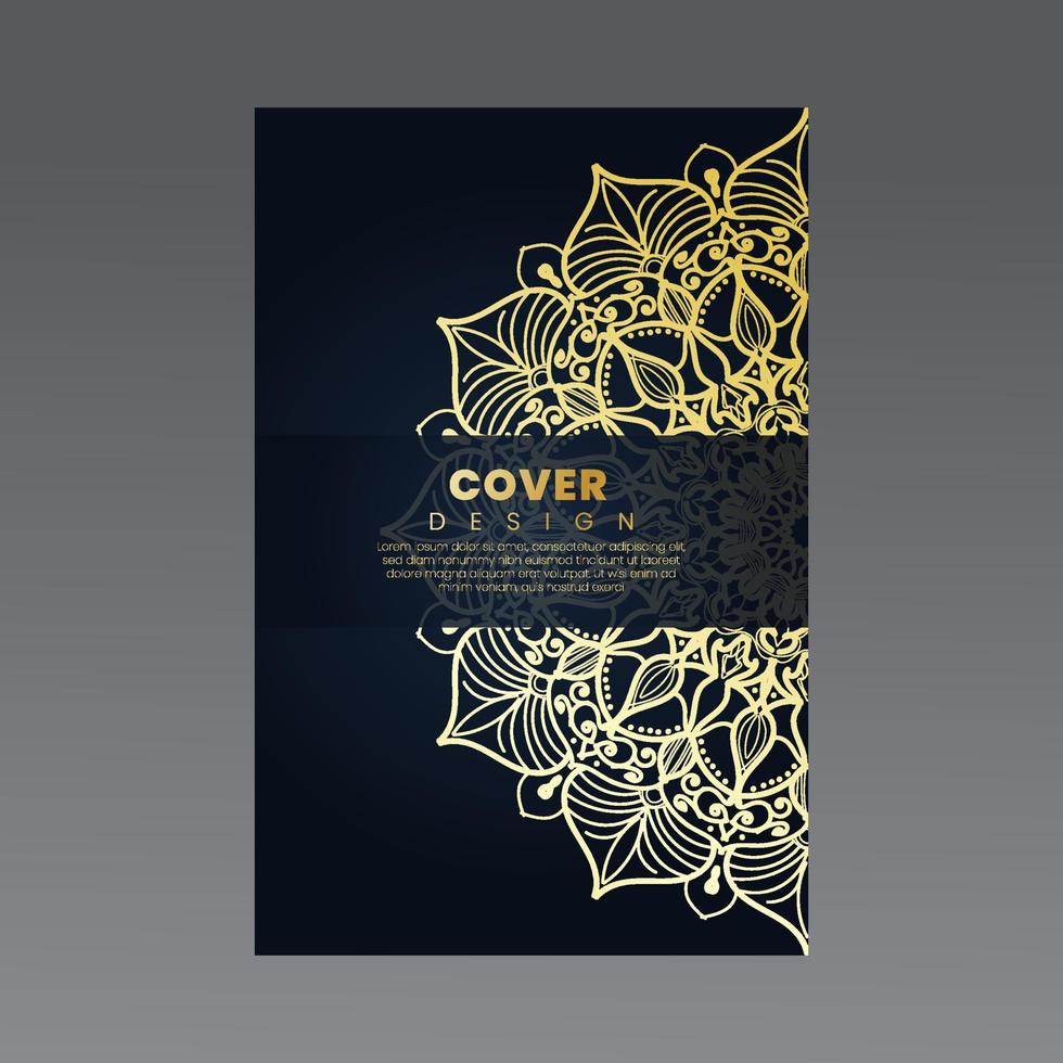 Cover,  banner or card template and background with mandala vector