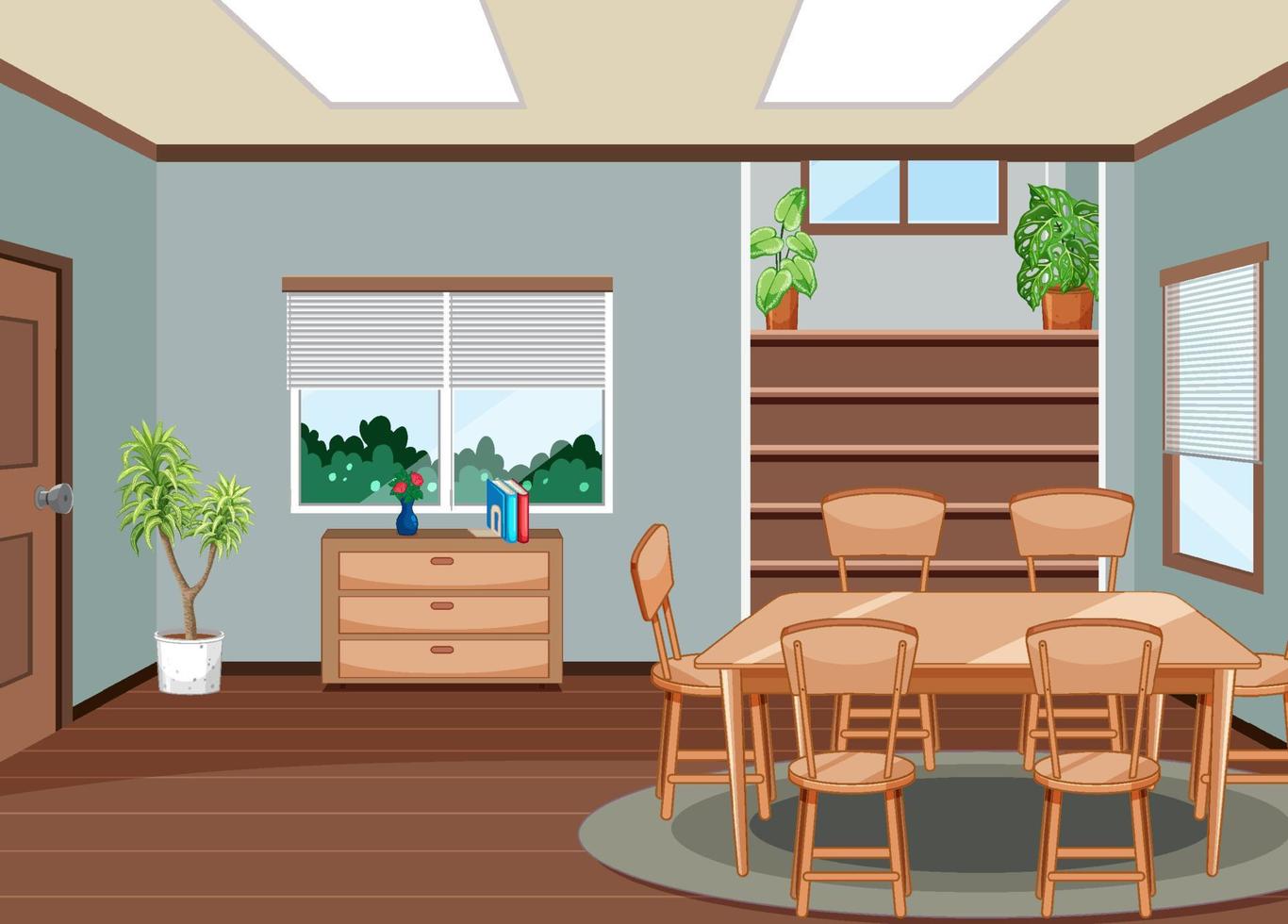 Living room interior design with furnitures vector