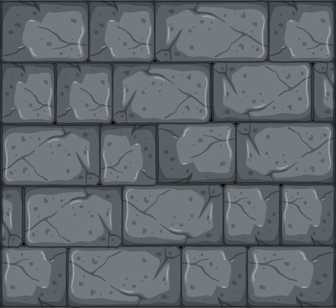 Textura de baldosas de piedra en estilo de dibujos animados vector