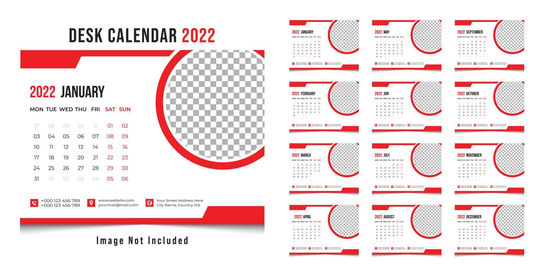 Calendar Design 2022 vector template. Happy new year 2022