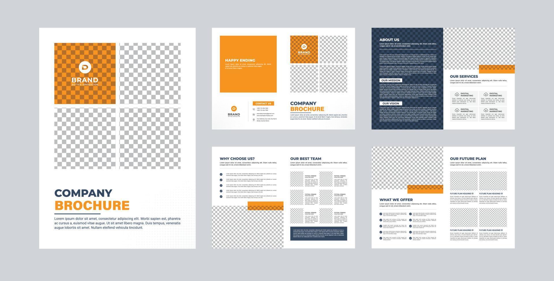 Plantilla de diseño de folleto o folleto de perfil de empresa. vector