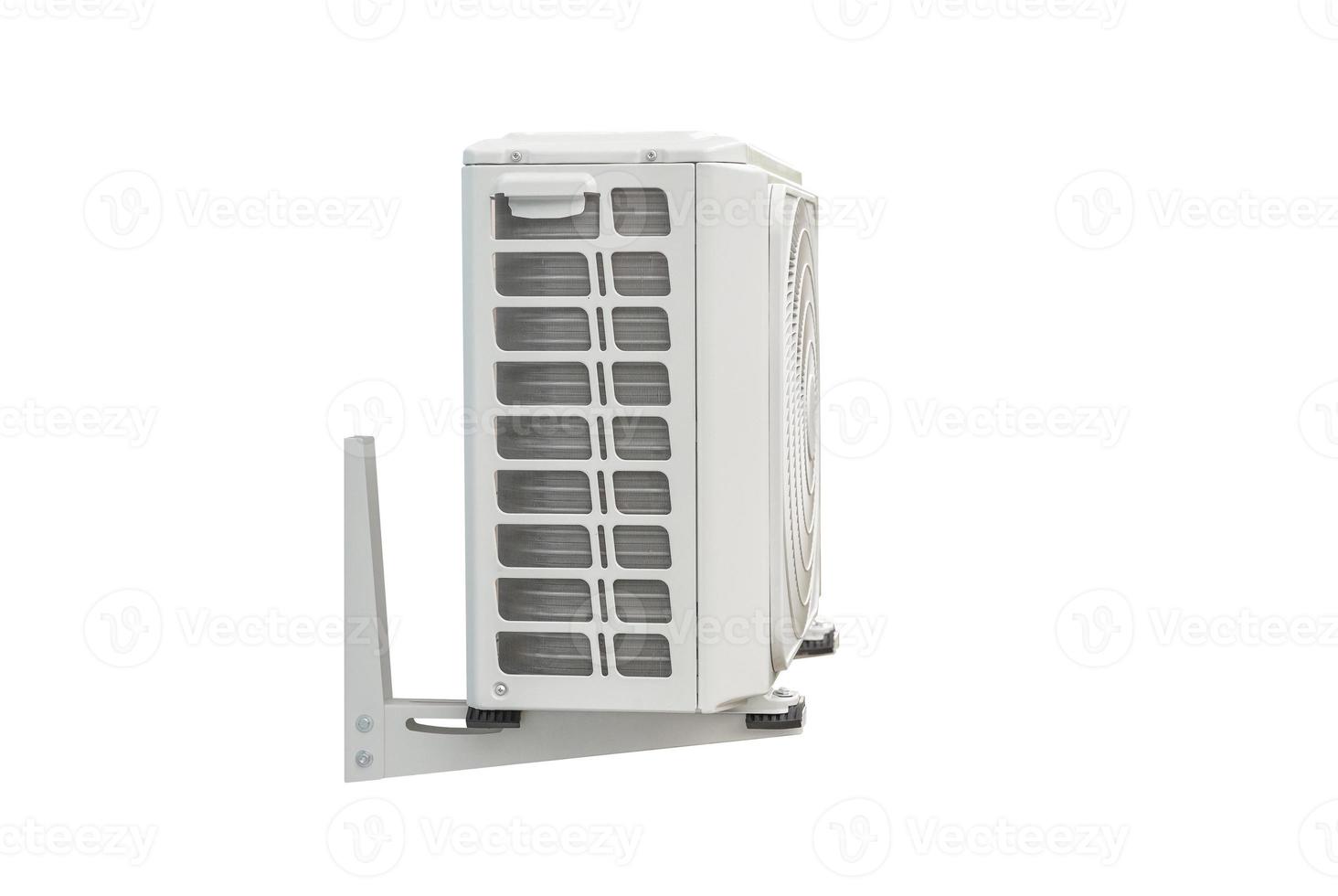 Condensing unit of air conditioning systems isolated on white with clipping path. photo