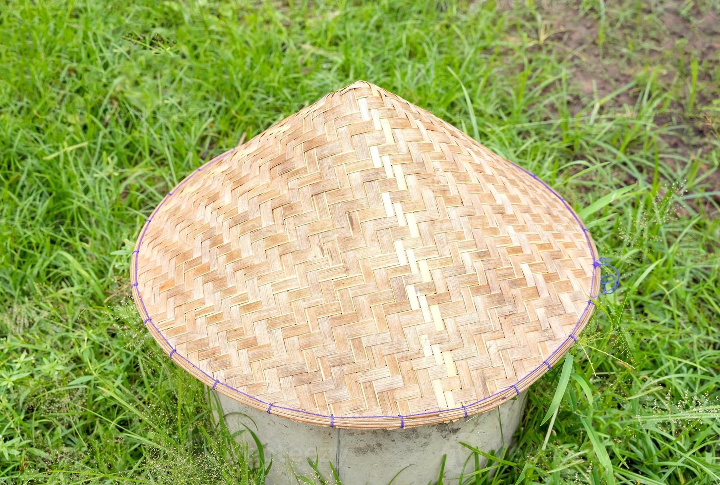 Vietnamese conical Non La hat. Close-up. photo