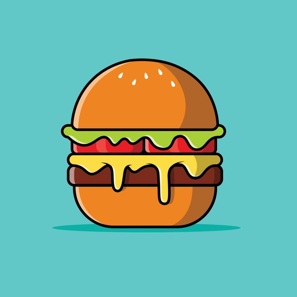 Burger Melted Illustration vector