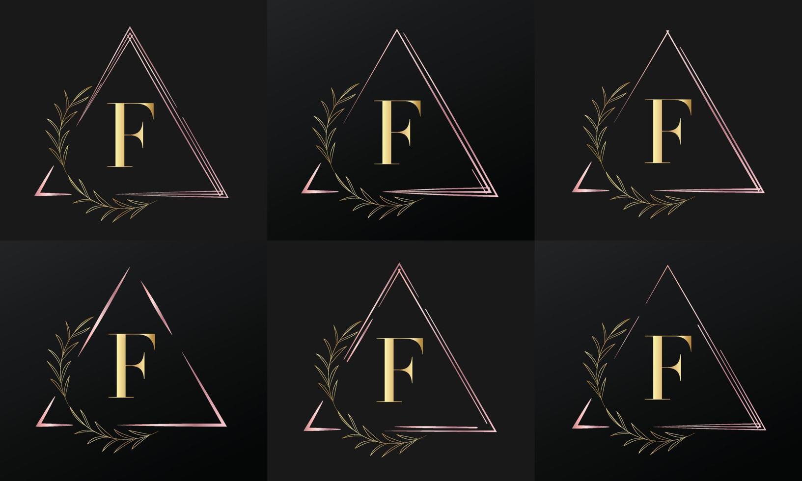 hand drawn golden botanical and floral frame for botanical logo vector
