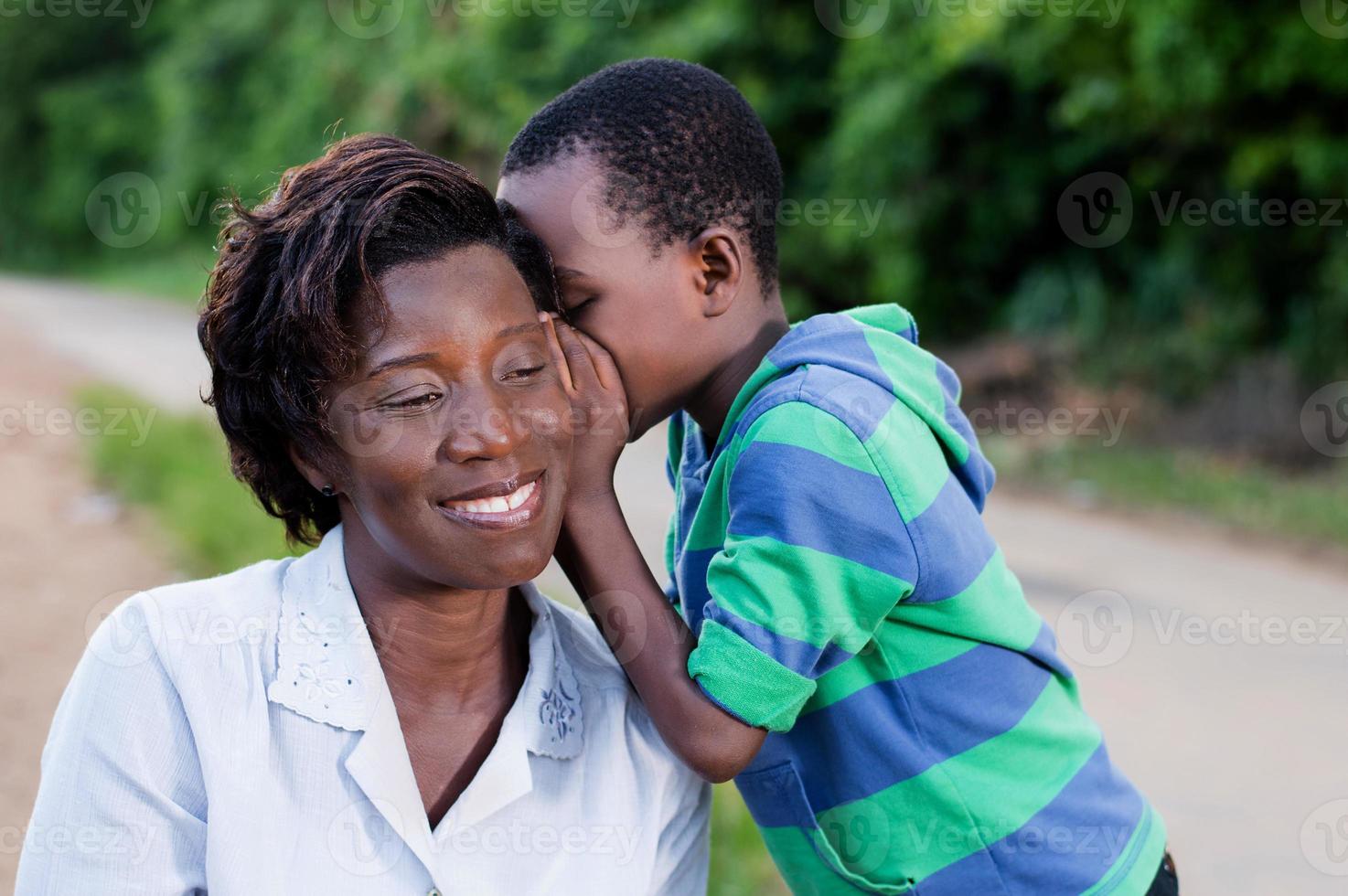 mother and child in the country. photo