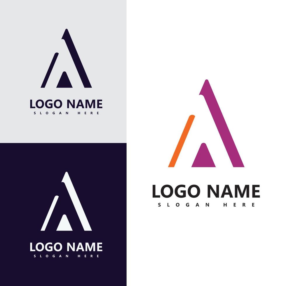 un logotipo de letra icono símbolo de identidad empresarial vector