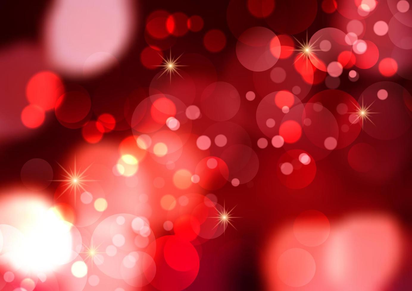 christmas bokeh lights background vector