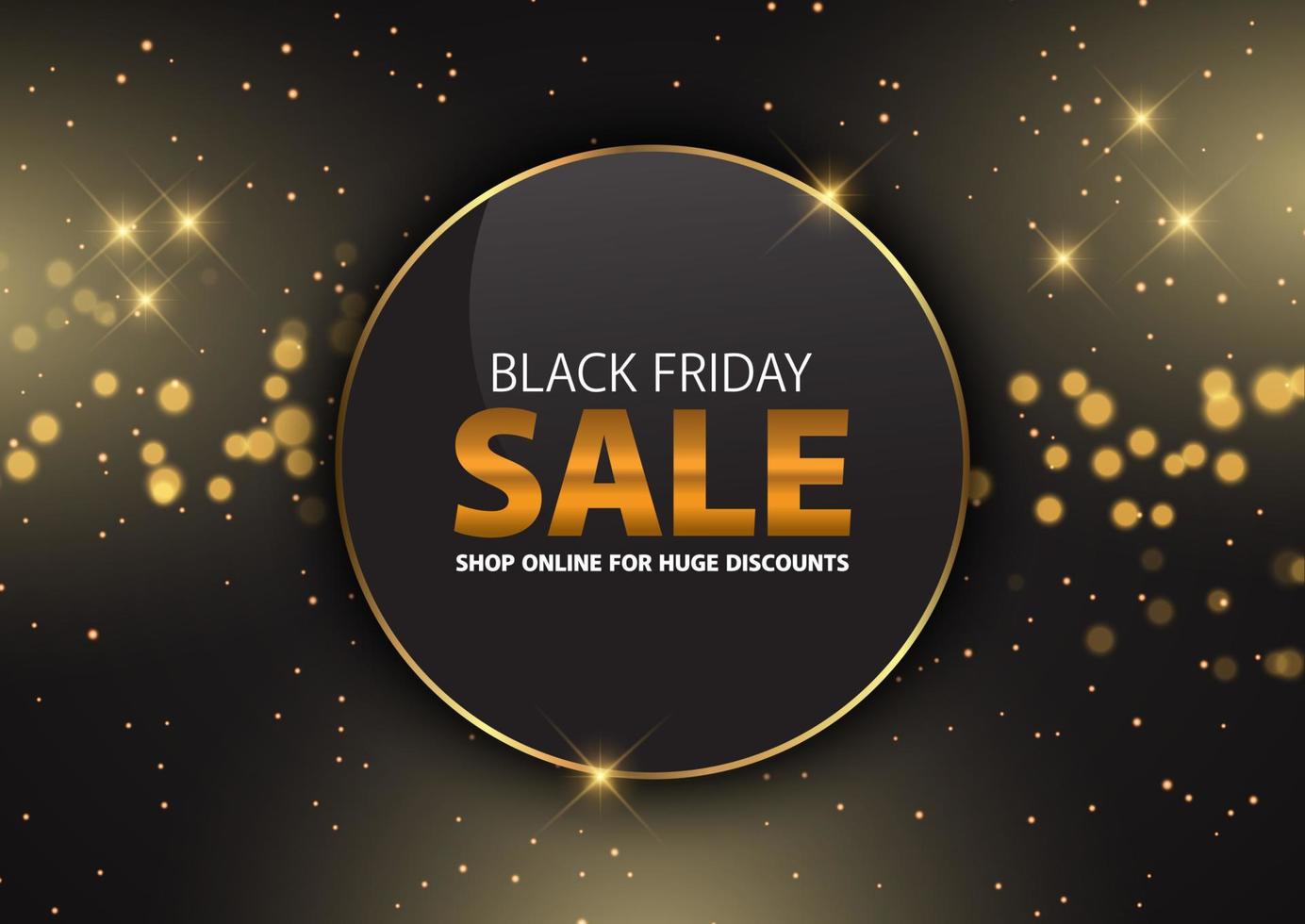 glittery gold black friday sale background vector