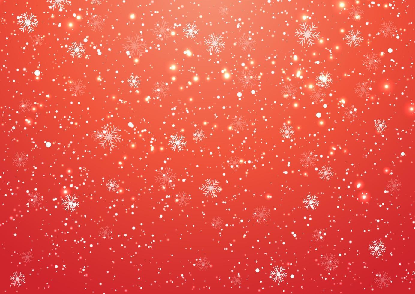 christmas background with falling snowflakes design vector