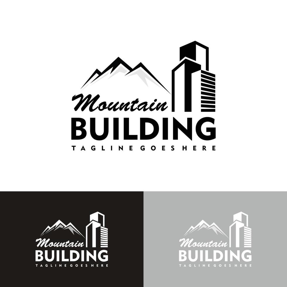 montana realty construcción símbolo arquitectónico. plantilla de logotipo vectorial vector