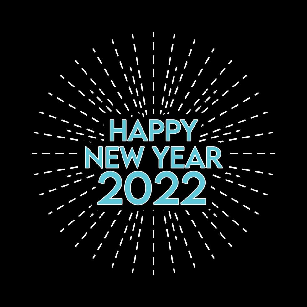 Happy new year 2022 typhography vintage design vector
