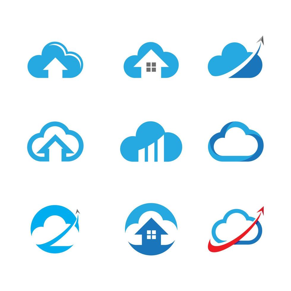 Cloud template vector