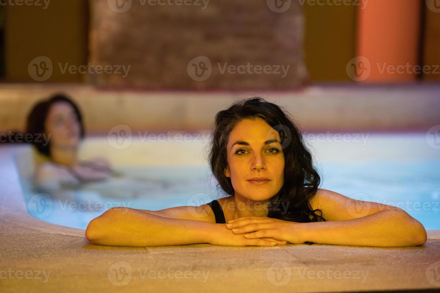 Two women enjoying Arabic baths Hammam in Granada photo