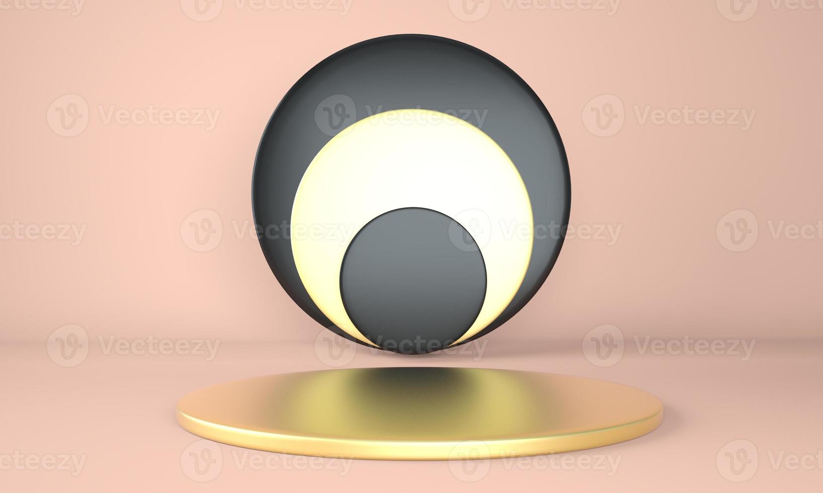 Product podium on pastel background 3d. Abstract minimal geometry concept. Studio stand platform theme. Exhibition and business marketing presentation stage. photo