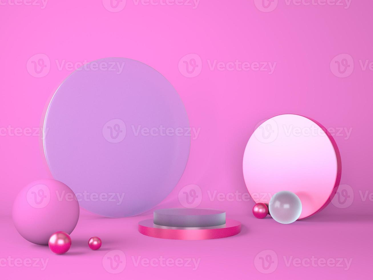 Product podium on pastel background 3d. Abstract minimal geometry concept. Studio stand platform theme. Exhibition and business marketing presentation stage. photo