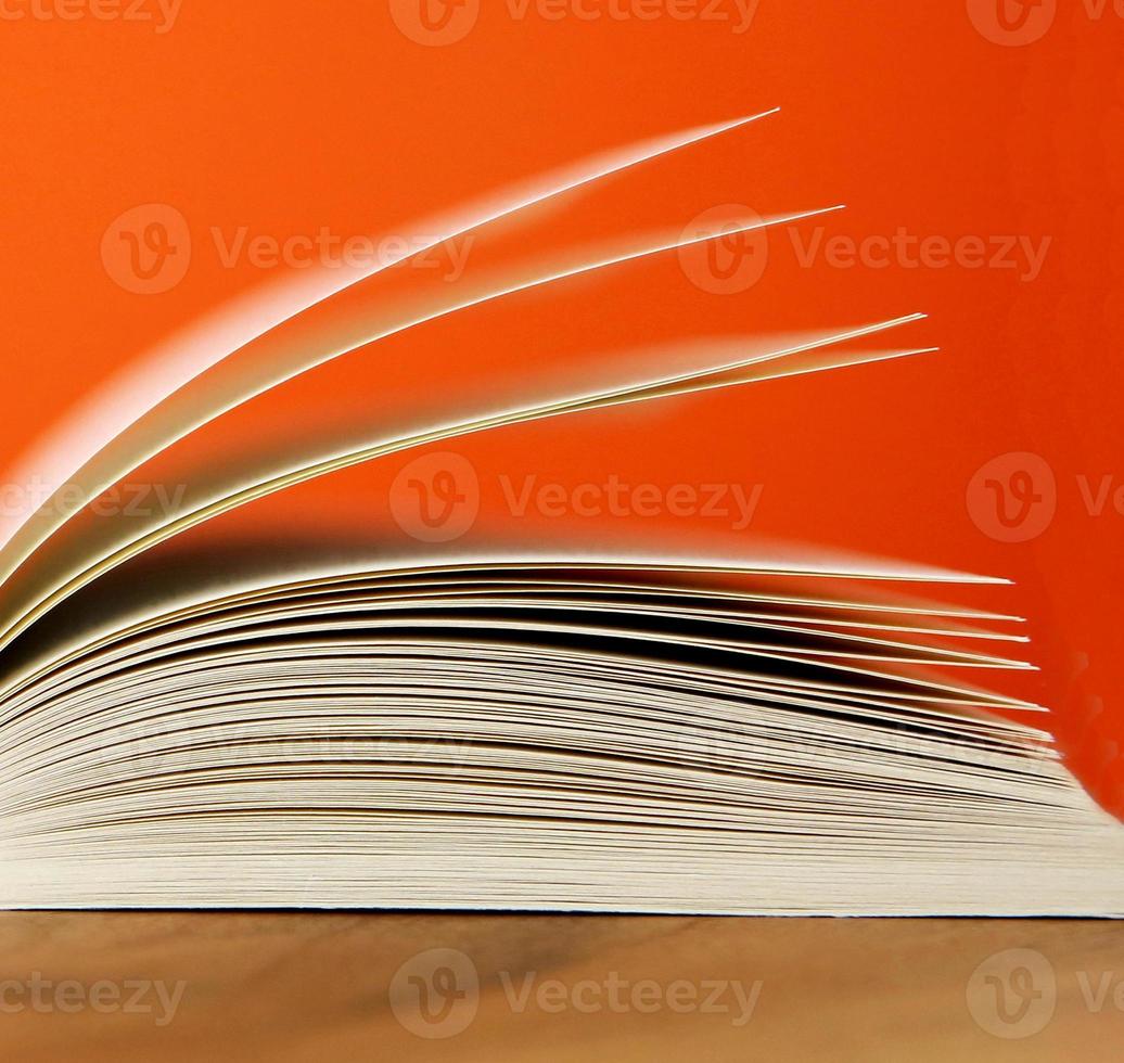 Open Book in colored  background photo