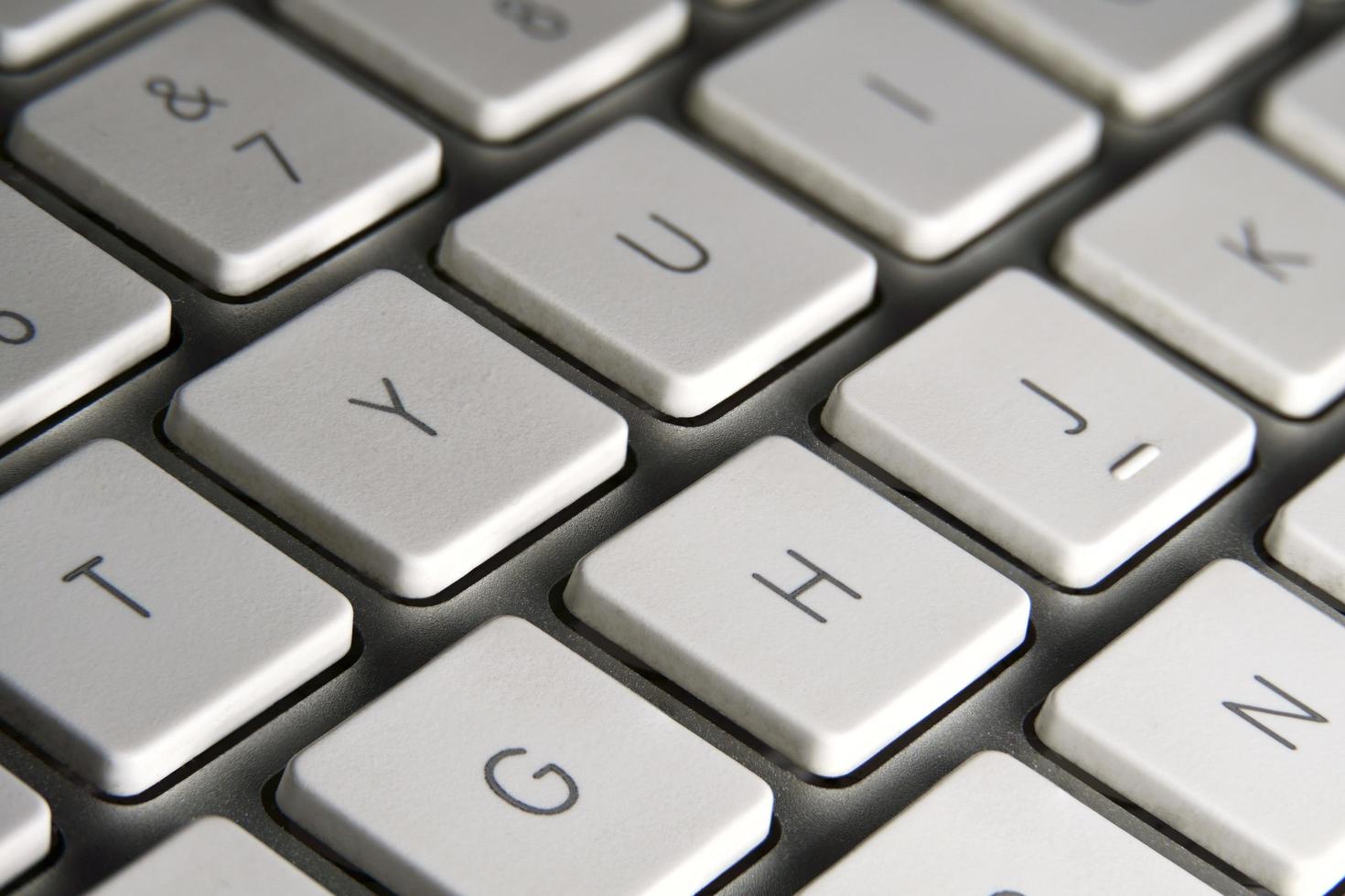 computer keyboard with white keys photo