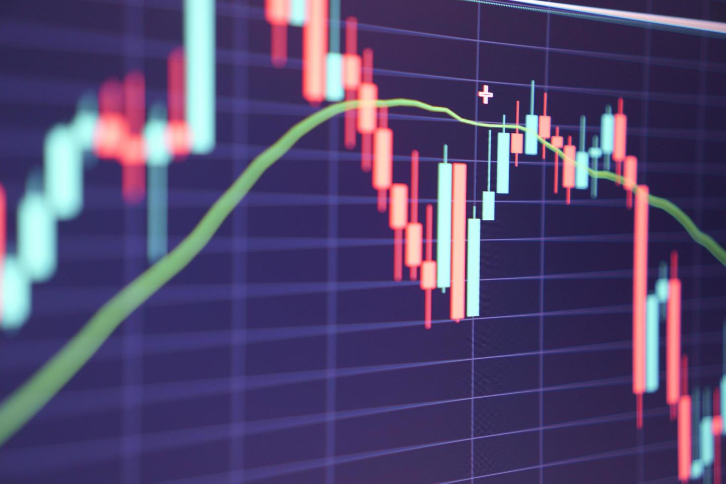 Financial stock market graph. Stock Exchange. Selective focus photo