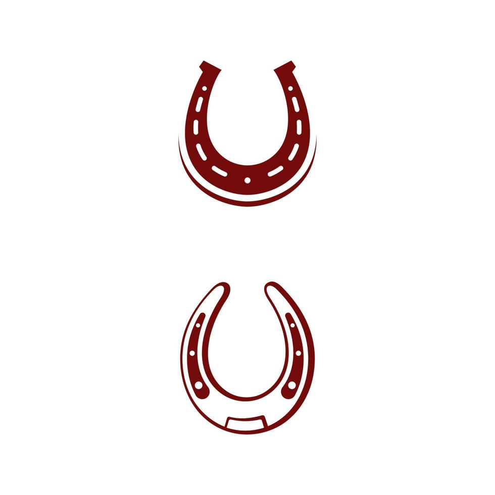 Ilustración de diseño de icono de vector de herradura de caballo