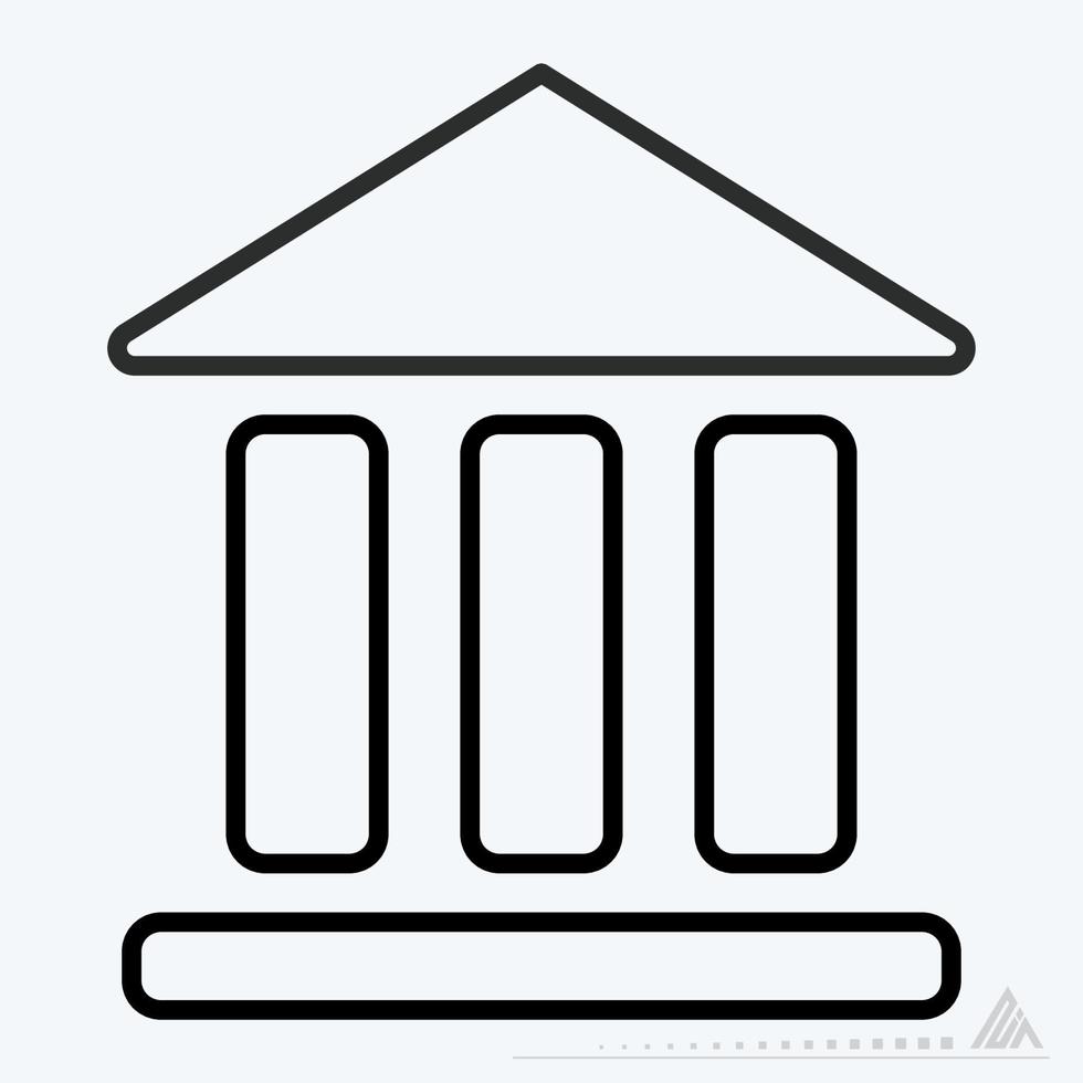 Icon Vector of Building - Line Style