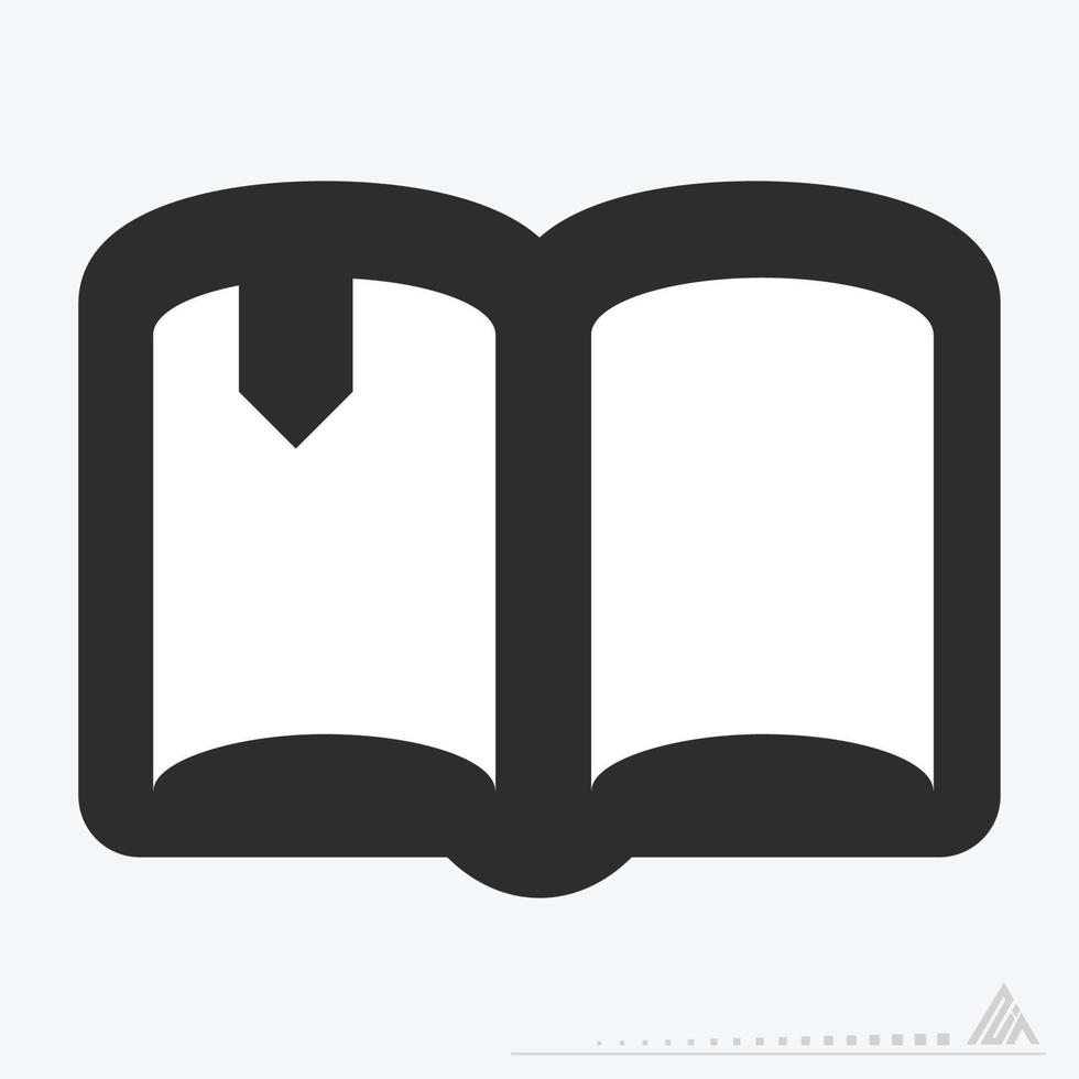 Icon Vector of Book - Glyph Style