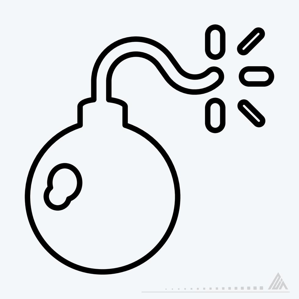 Icon Vector of Bomb - Line Style