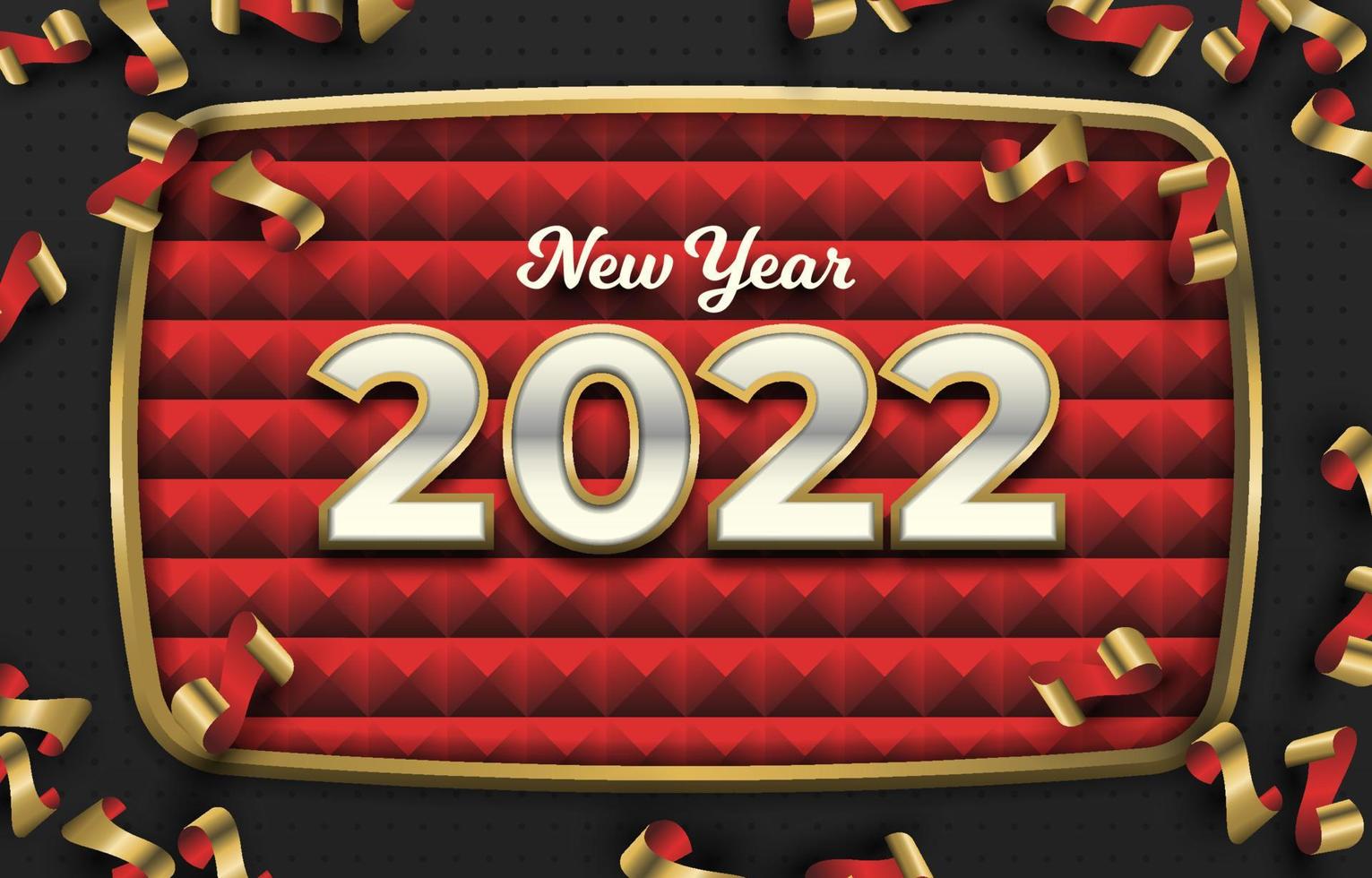 Fondo de año nuevo 2022 vector