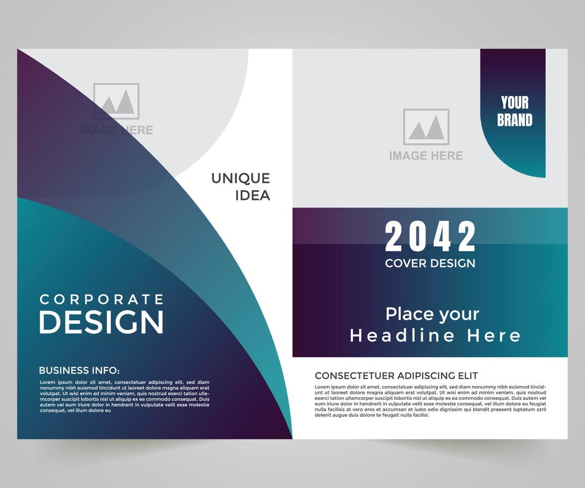 Brochure cover template design company profile cover vector