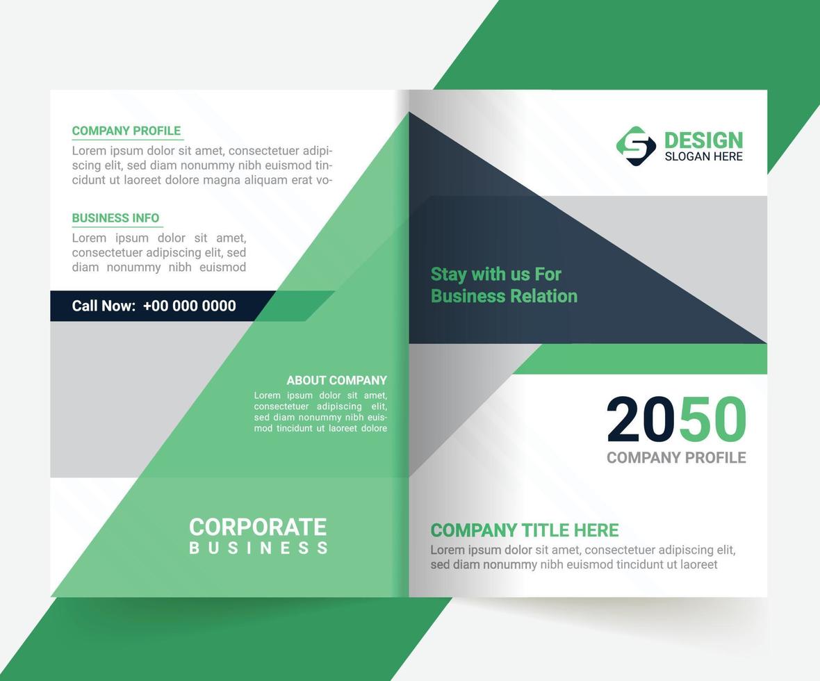 Brochure cover design template Company Profile vector