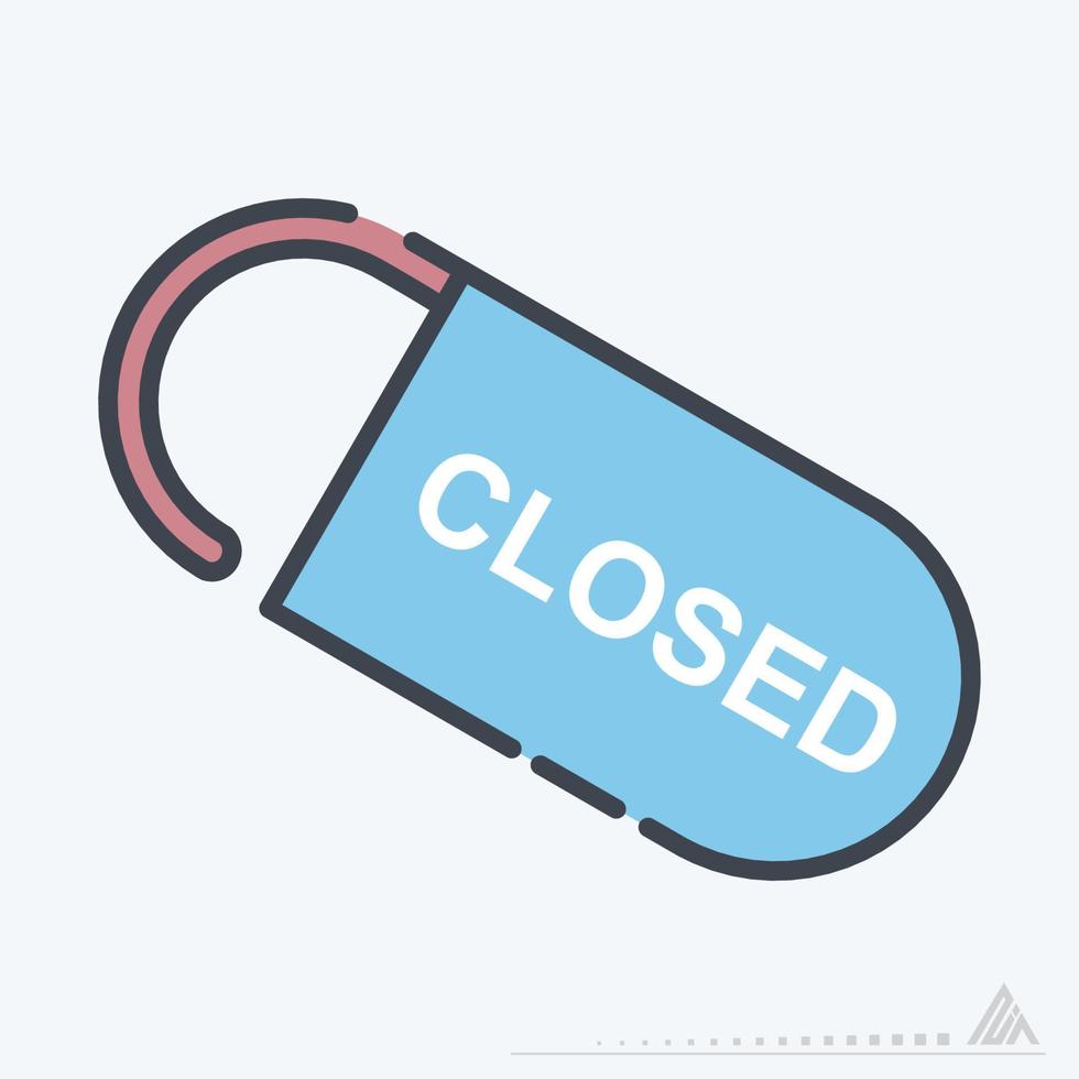 Vector Graphic of Closed Tag - Line Cut Style
