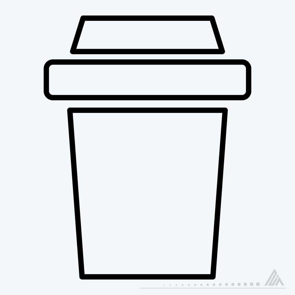 vector icono de té - estilo de línea