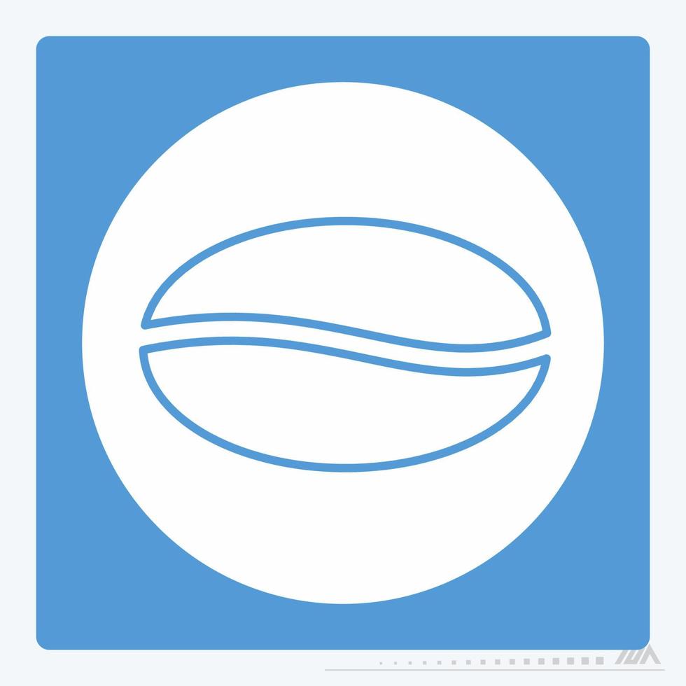 Icon Vector of Coffee Grain - White Moon Style