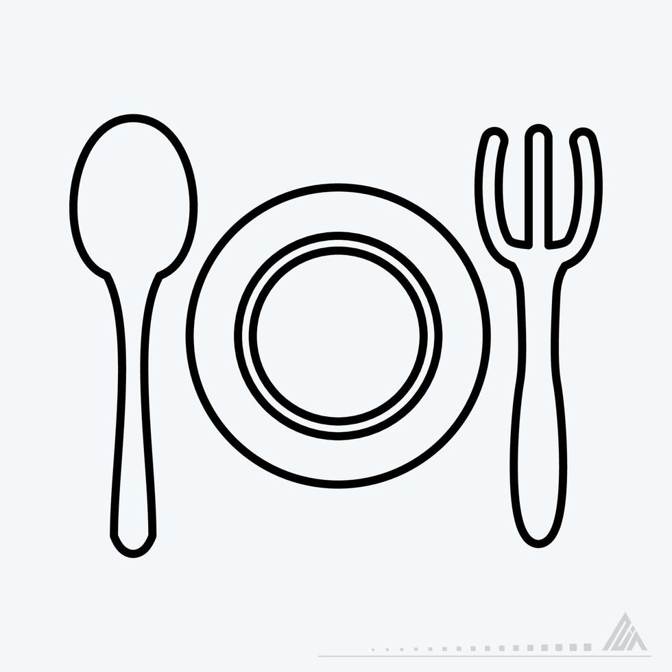 Vector Graphic of Dinner - Line Style