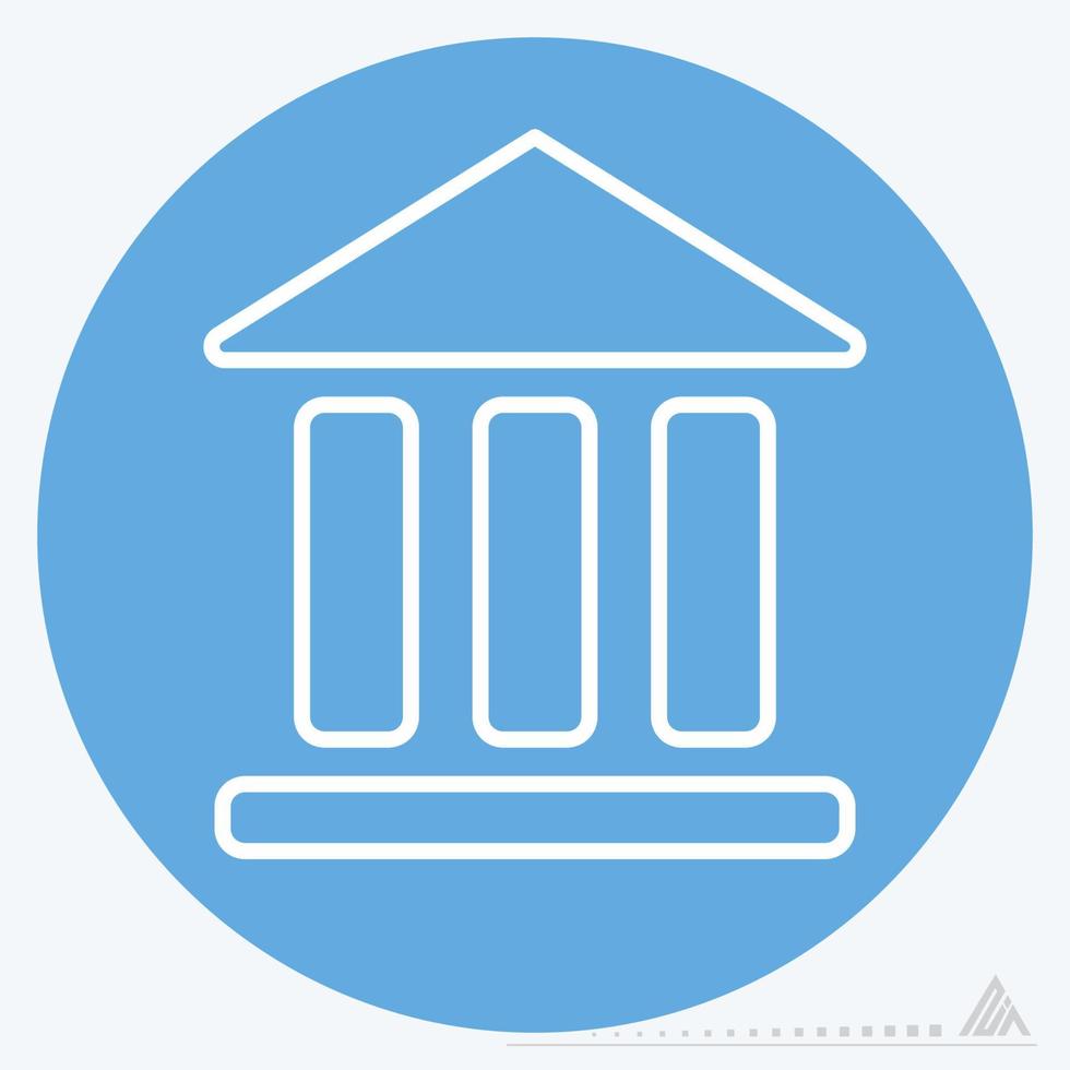 Icon Vector of Building - Blue Eyes Style