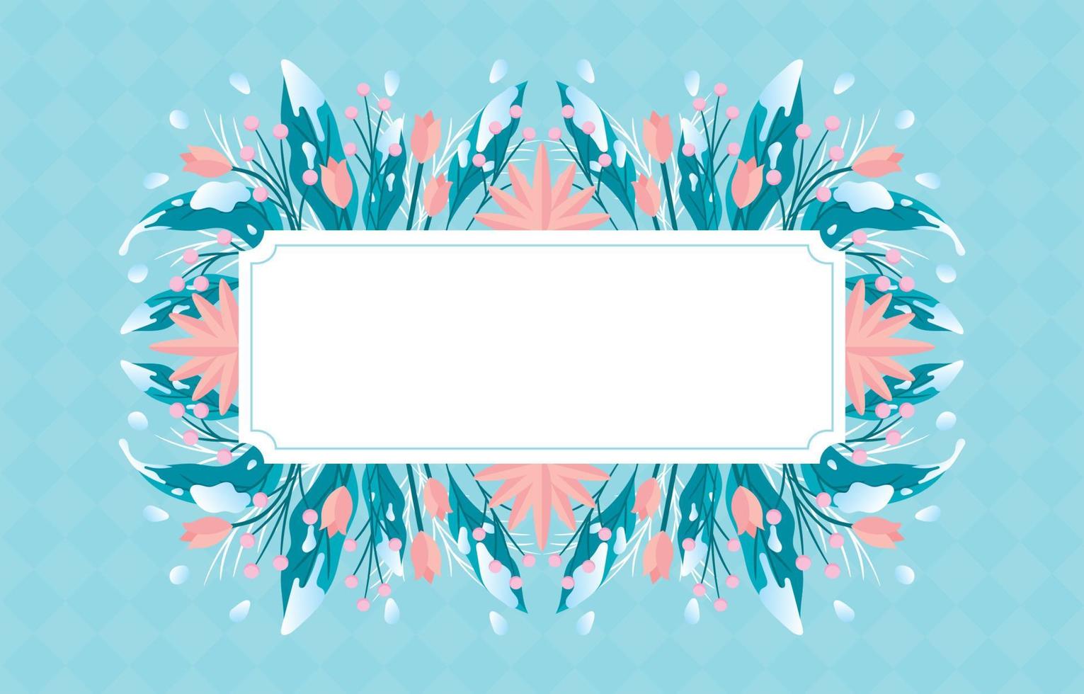 Winter Floral Background vector