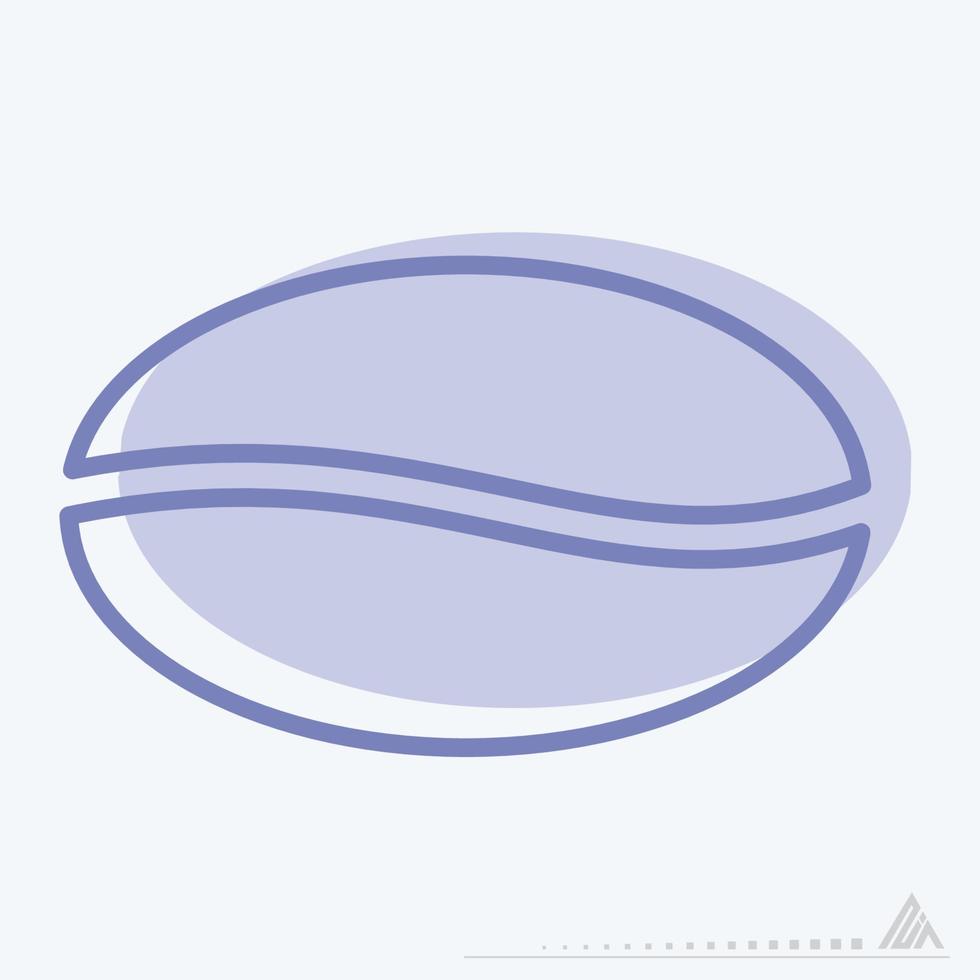 Icon Vector of Coffee Grain - Two Tone Style