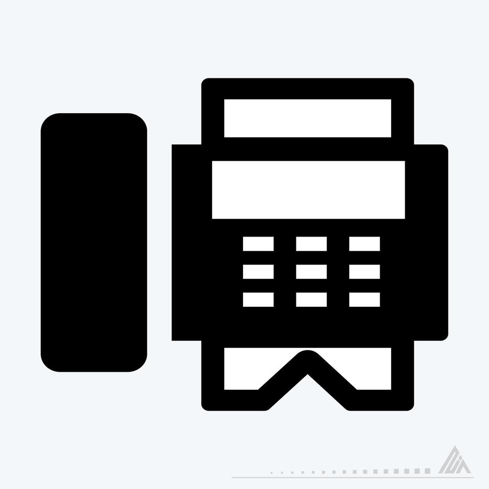 Vector Graphic of Fax Machine - Black Style