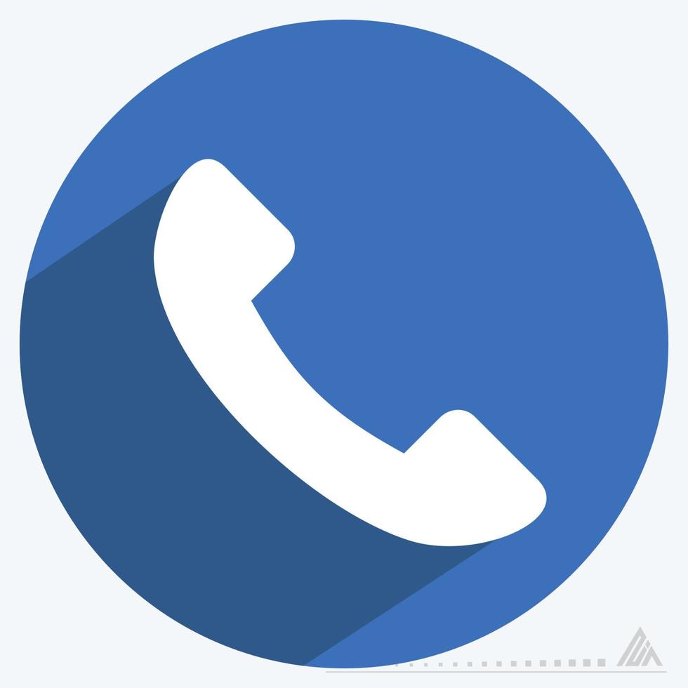 Icon Vector of Phone - Long Shadow Style
