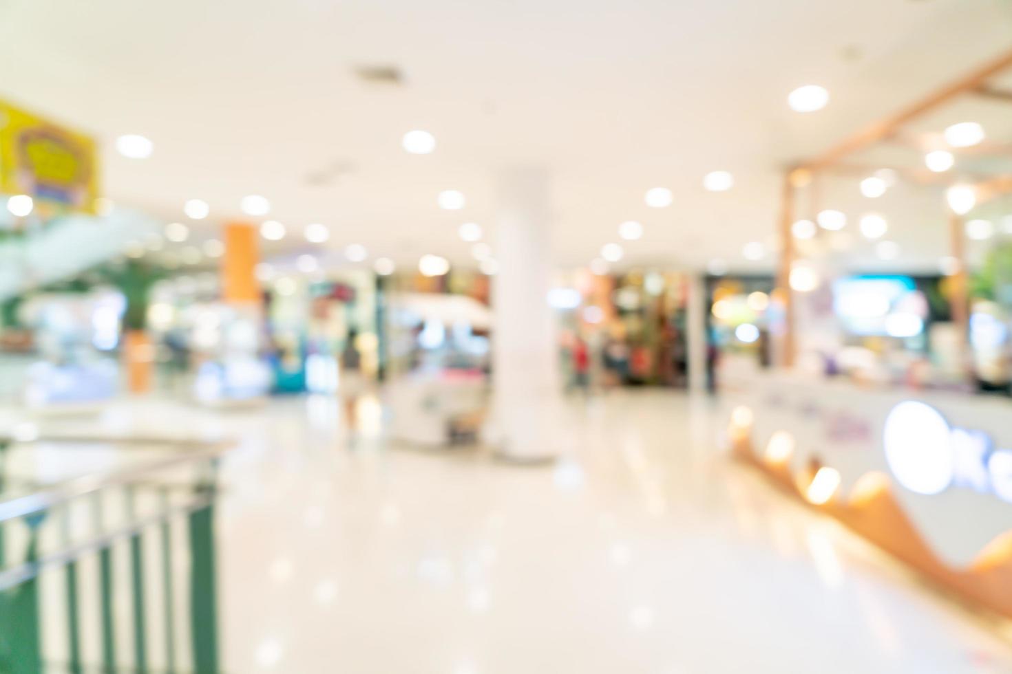 Abstract blur shop and retail store in shopping mall for background photo