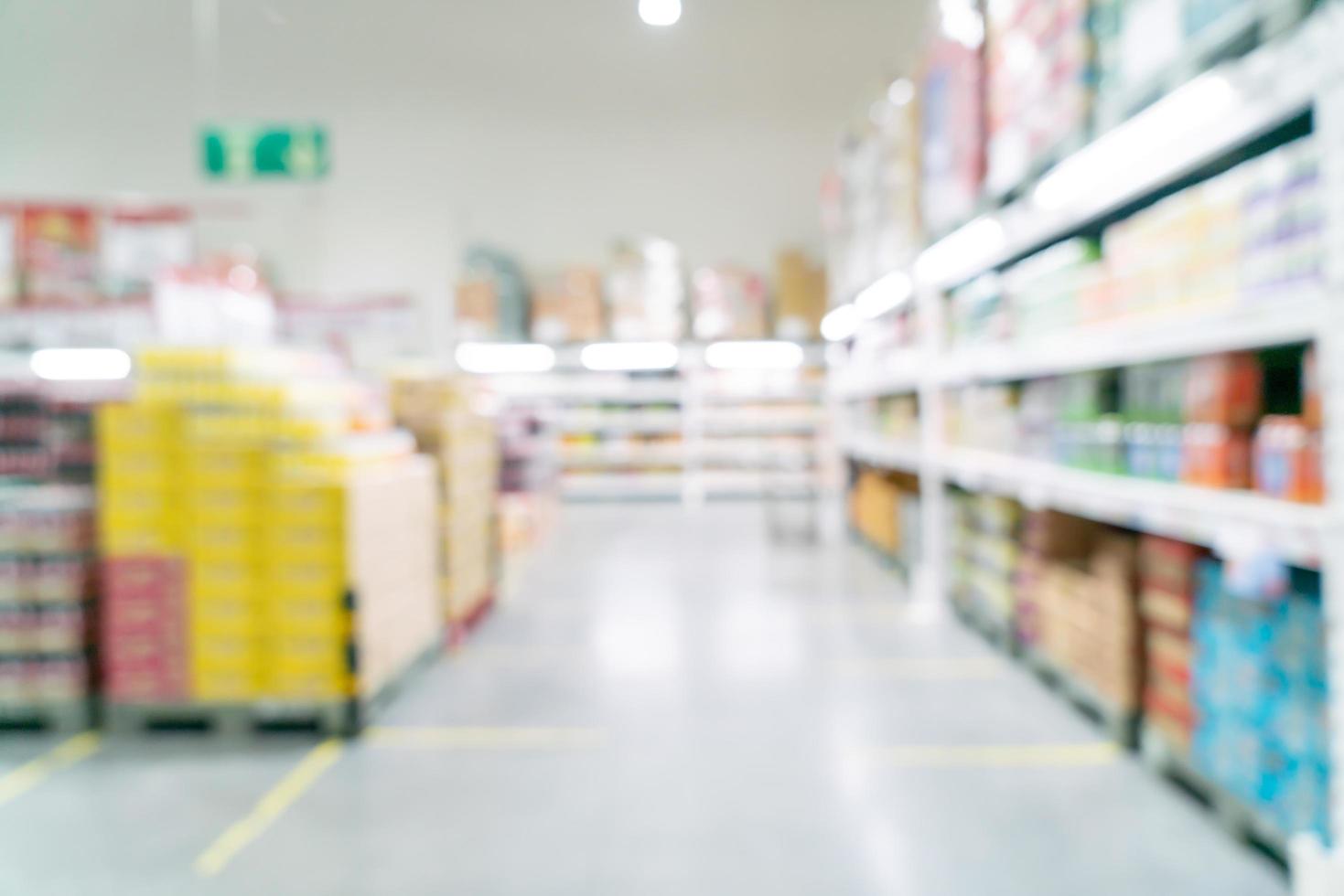 Abstract blur and defocused supermarket for background photo