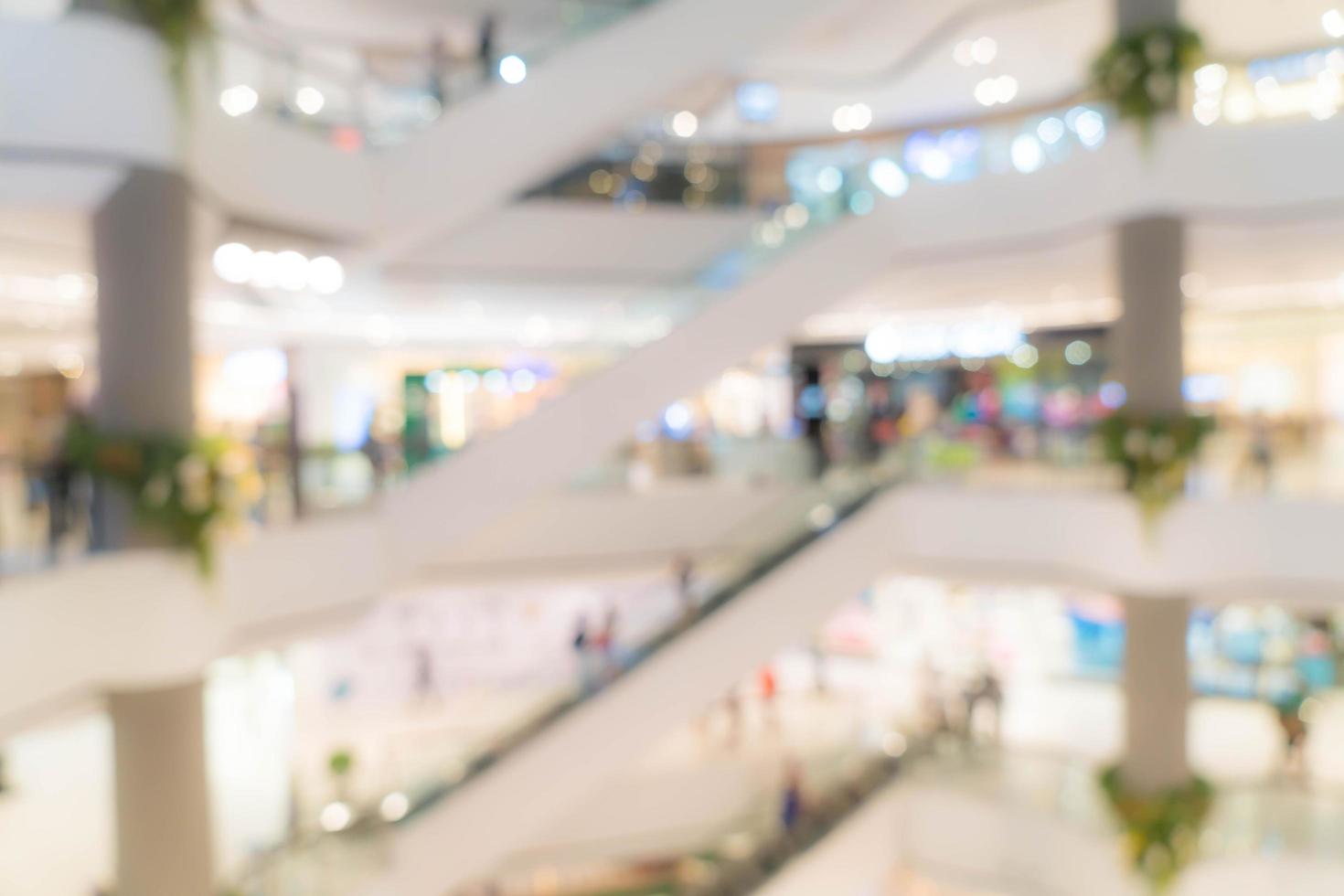 Abstract blur beautiful luxury shopping mall center photo