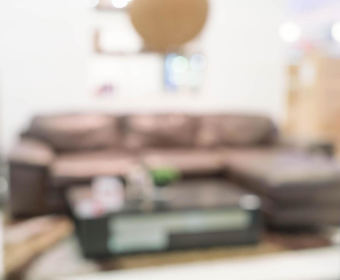 Blur image of modern living room interior for background photo