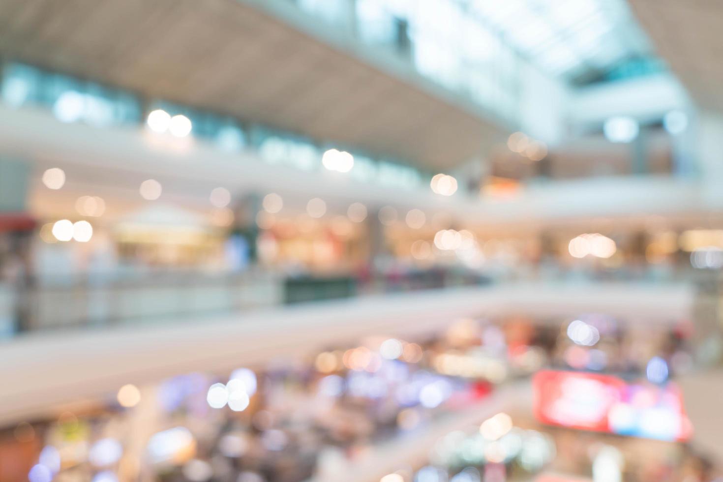 Abstract blur beautiful luxury shopping mall center photo